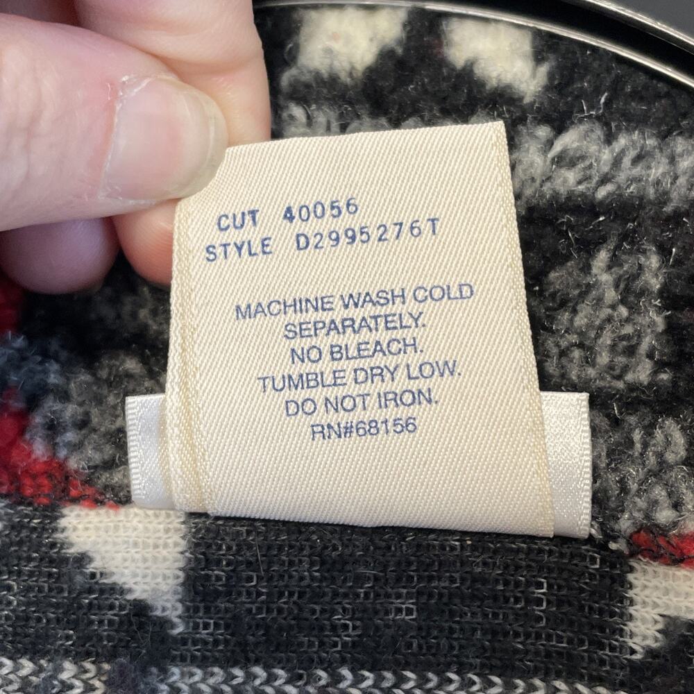 VTG TAPEMEASURE Womens S Red Black White Geometric Fleece Quarter Zip Pullover - Picture 8 of 14